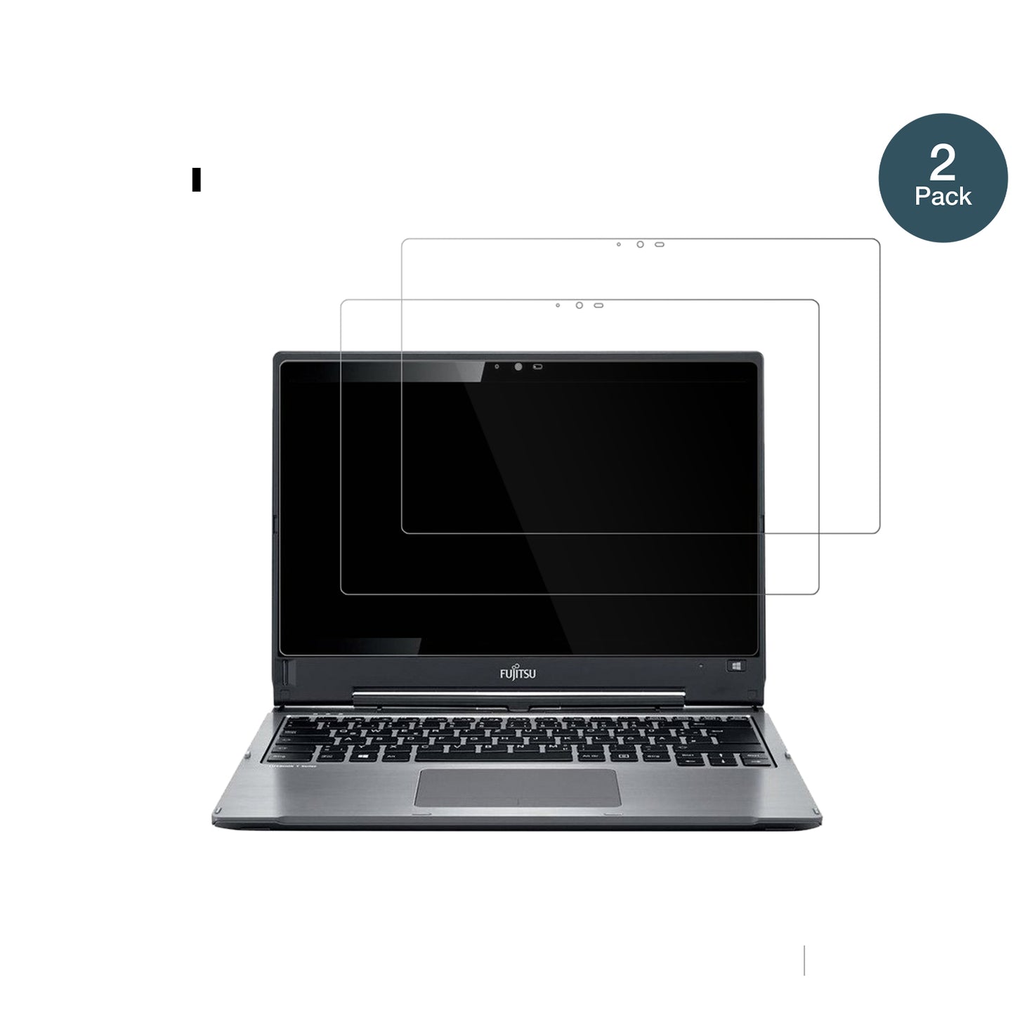 FujitsuLifebook T936 mit aufgebrachter dipos Flex Schutzfolie, glasklare Darstellung ohne Einschränkungen