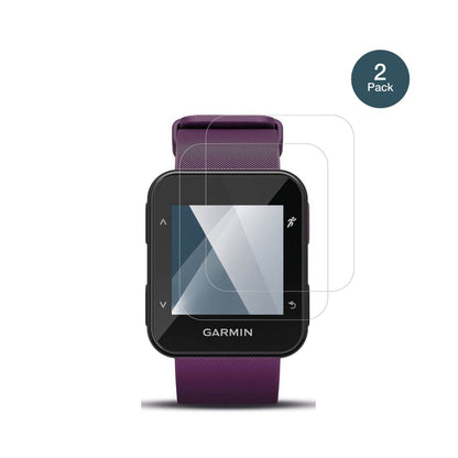 GarminForerunner 30 mit aufgebrachter dipos Flex Schutzfolie, glasklare Darstellung ohne Einschränkungen