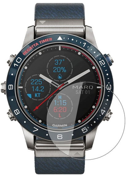 GarminMARQ Captain mit aufgebrachter dipos Flex Schutzfolie, glasklare Darstellung ohne Einschränkungen