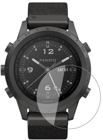 GarminMARQ Commander mit aufgebrachter dipos Flex Schutzfolie, glasklare Darstellung ohne Einschränkungen