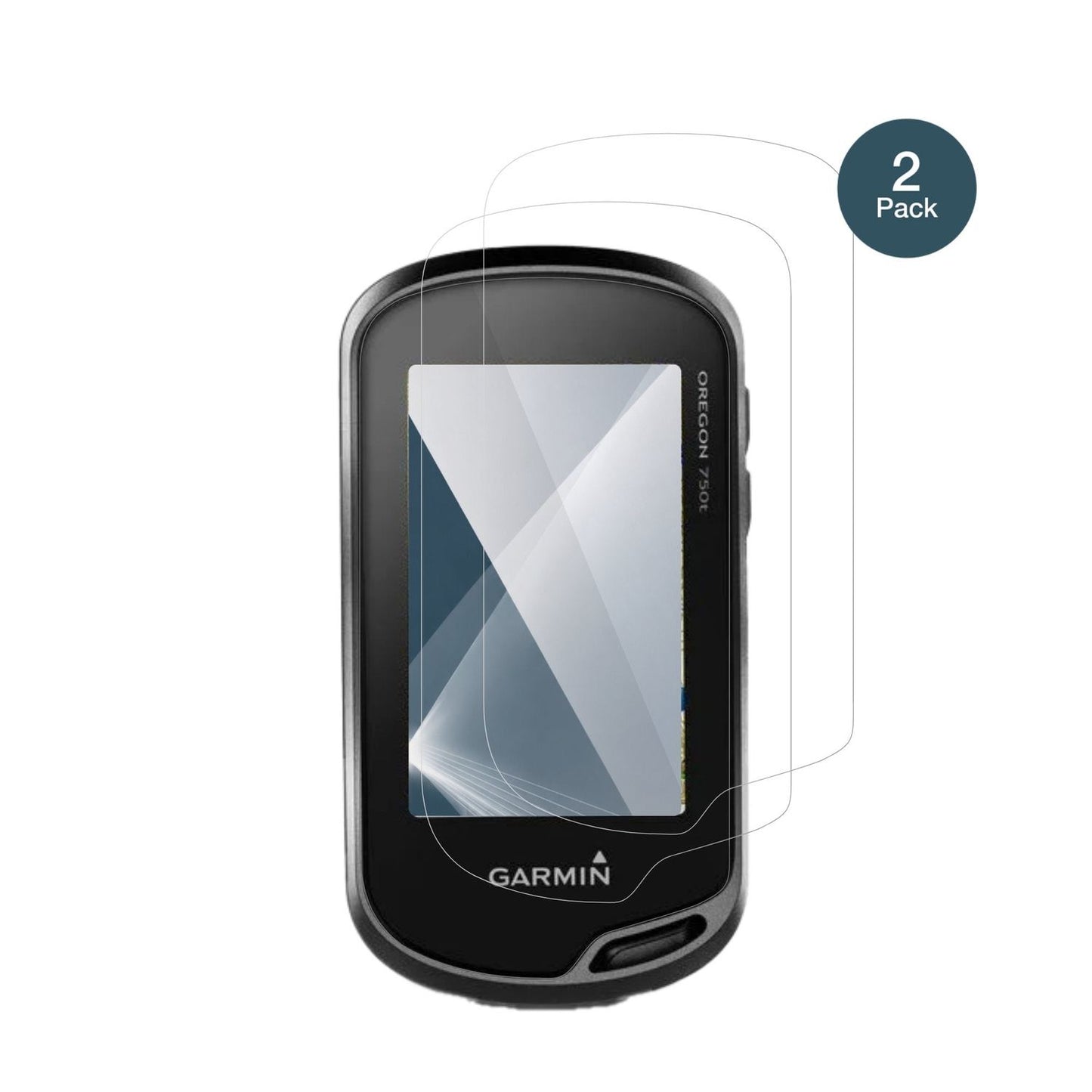 GarminOregon 750t mit aufgebrachter dipos Flex Schutzfolie, glasklare Darstellung ohne Einschränkungen
