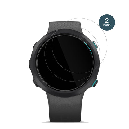 GarminSwim 2 mit aufgebrachter dipos Flex Schutzfolie, glasklare Darstellung ohne Einschränkungen