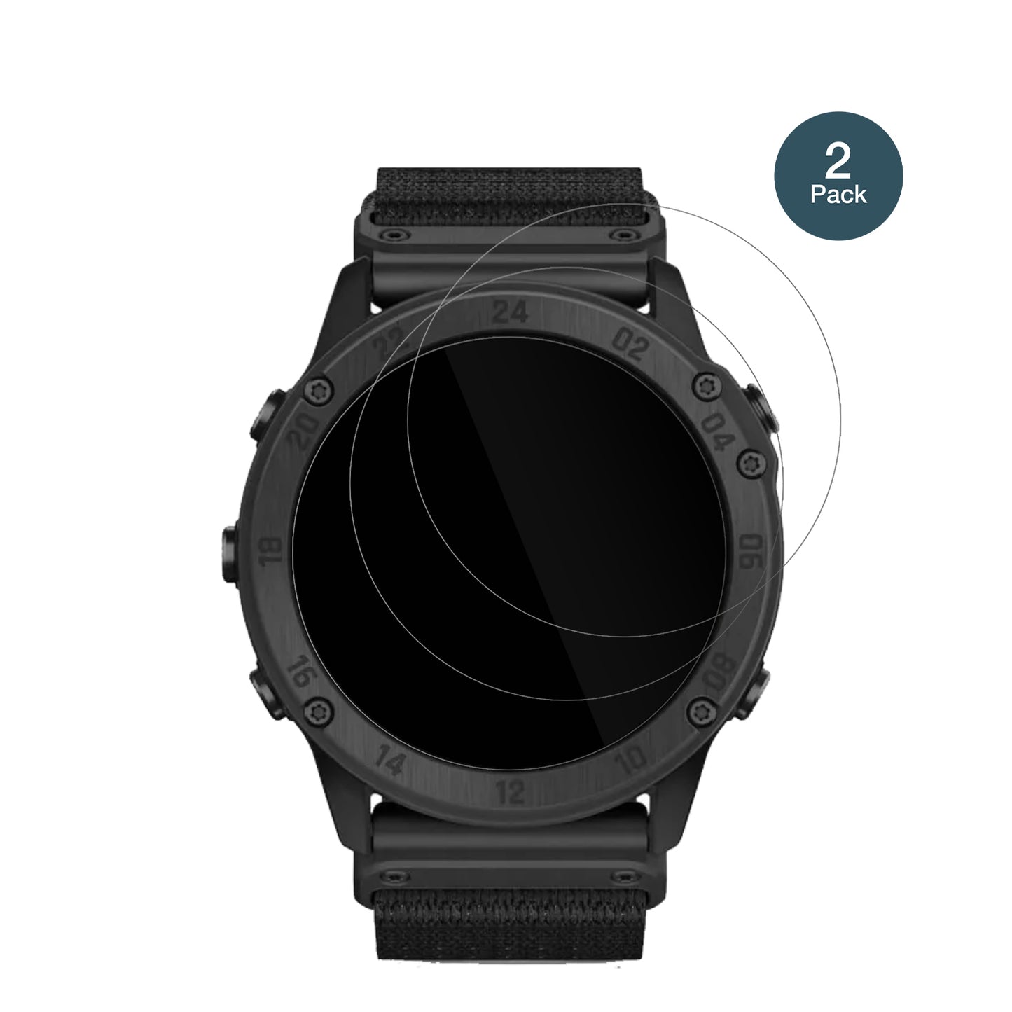 GarminTactix Delta Solar Ballistic mit aufgebrachter dipos Flex Schutzfolie, glasklare Darstellung ohne Einschränkungen