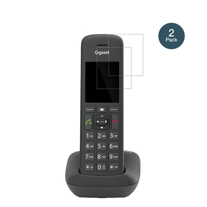 GigasetC575HX mit aufgebrachter dipos Flex Schutzfolie, glasklare Darstellung ohne Einschränkungen