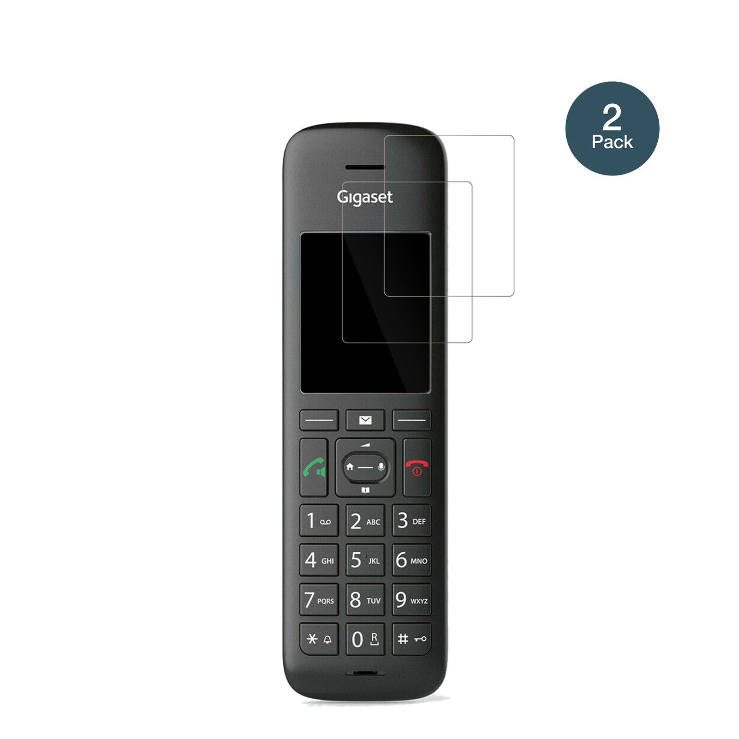 GigasetCE 575 HX mit aufgebrachter dipos Flex Schutzfolie, glasklare Darstellung ohne Einschränkungen