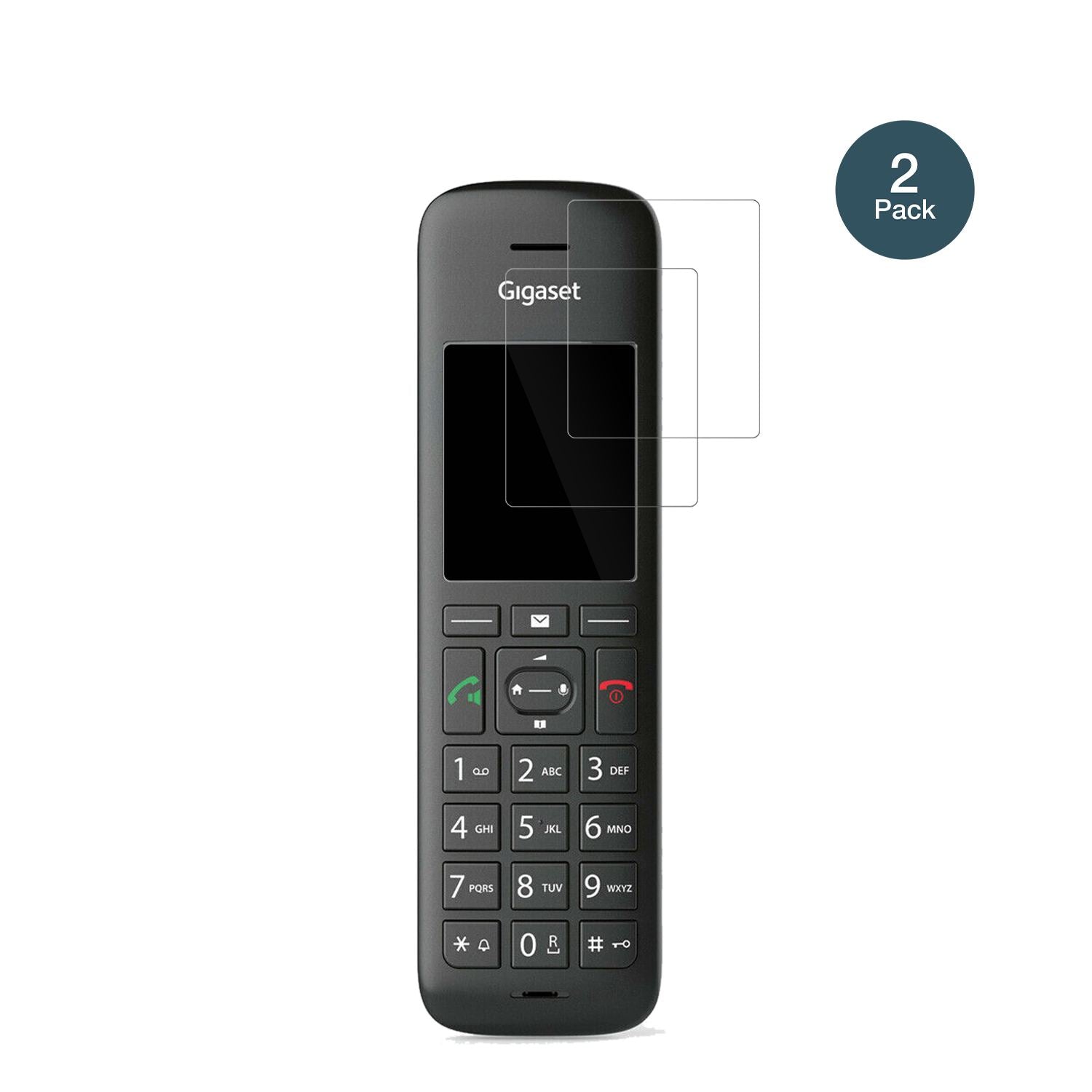 GigasetCE 575 HX mit aufgebrachter dipos Flex Schutzfolie, glasklare Darstellung ohne Einschränkungen