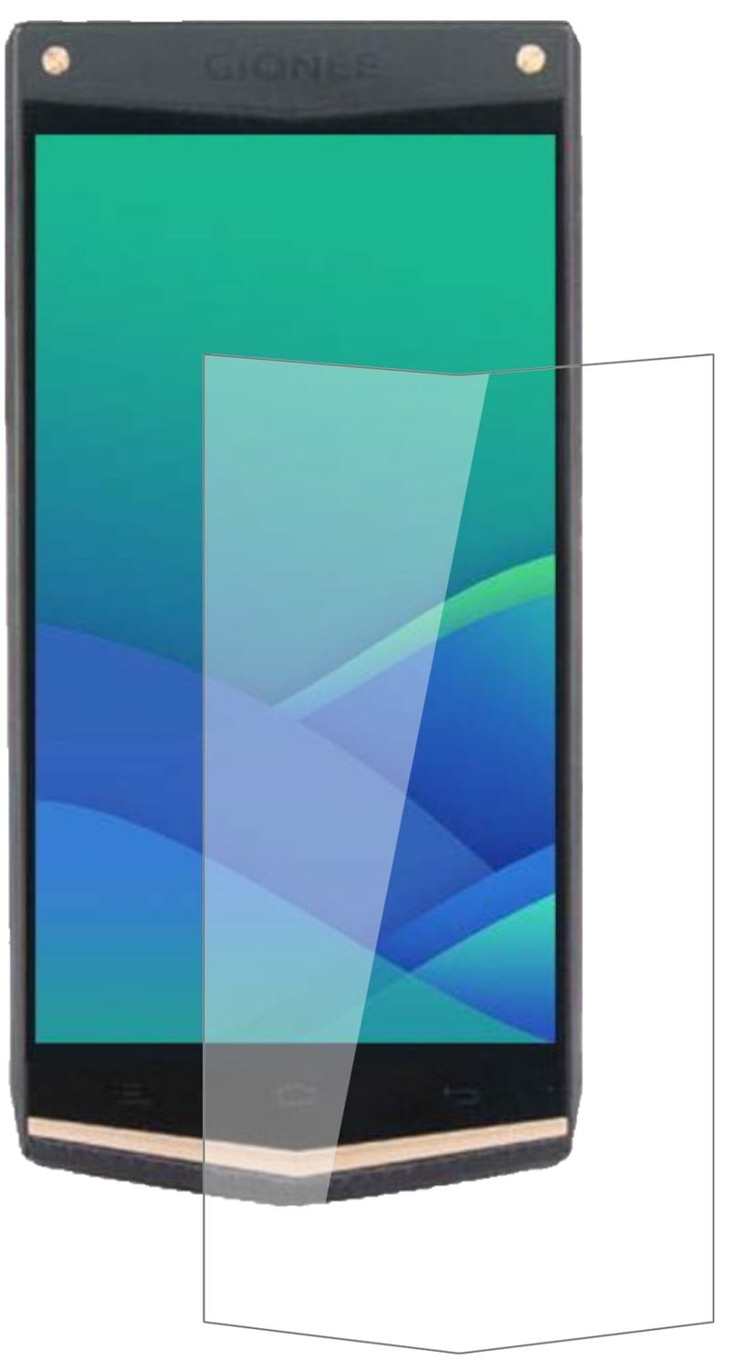 GioneeW919 mit aufgebrachter dipos Flex Schutzfolie, glasklare Darstellung ohne Einschränkungen