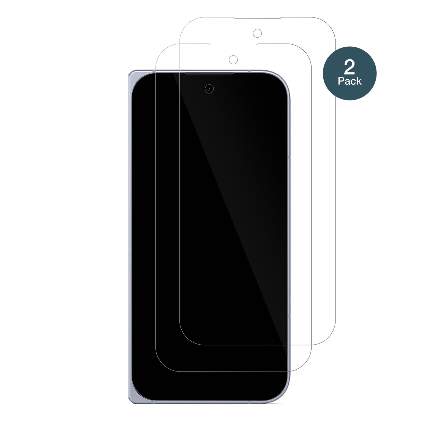 GooglePixel 10 Pro Fold Aussen-Display mit aufgebrachter dipos Flex Schutzfolie, glasklare Darstellung ohne Einschränkungen
