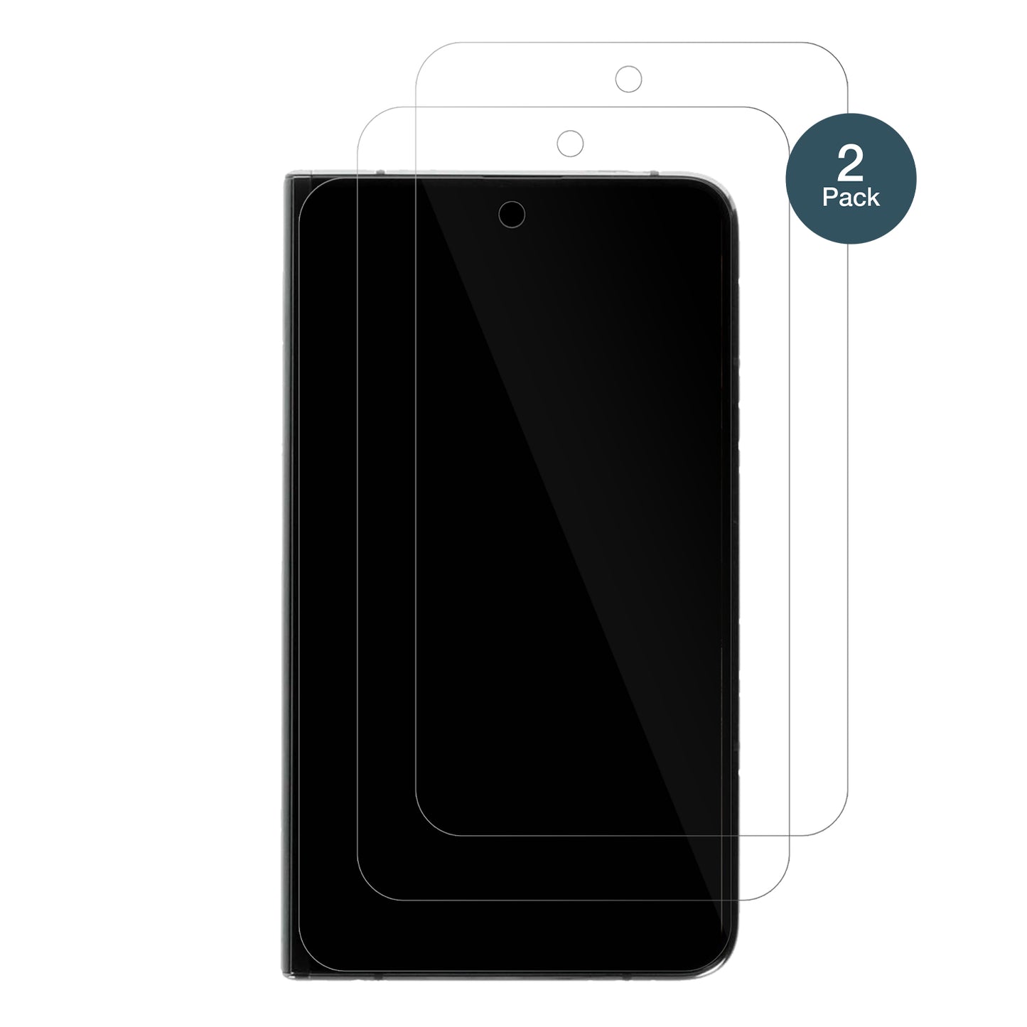 GooglePixel Fold (Außenseite) mit aufgebrachter dipos Flex Schutzfolie, glasklare Darstellung ohne Einschränkungen