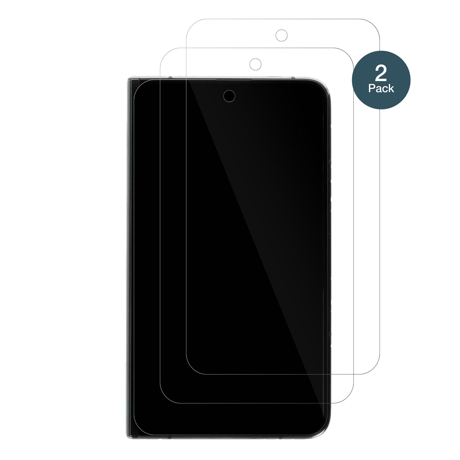 GooglePixel Fold (Außenseite) mit aufgebrachter dipos Flex Schutzfolie, glasklare Darstellung ohne Einschränkungen