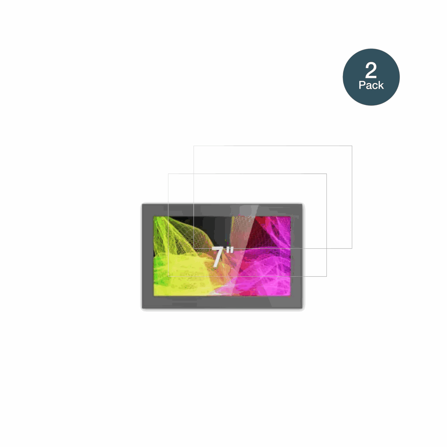 HMI UltratronikGlass Touch Front 7 Zoll mit aufgebrachter dipos Flex Schutzfolie, glasklare Darstellung ohne Einschränkungen