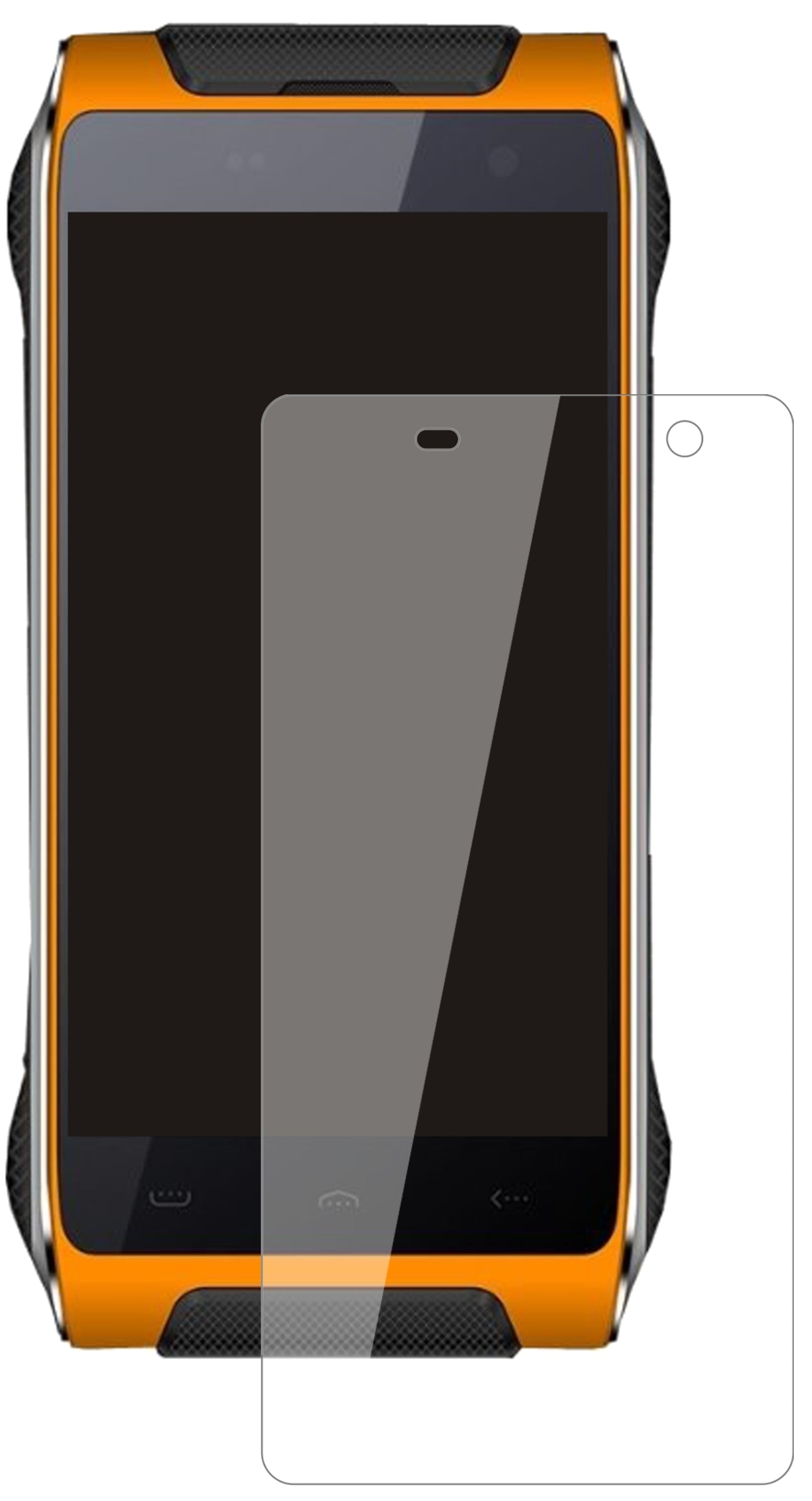HomtomHT20 Pro mit aufgebrachter dipos Flex Schutzfolie, glasklare Darstellung ohne Einschränkungen