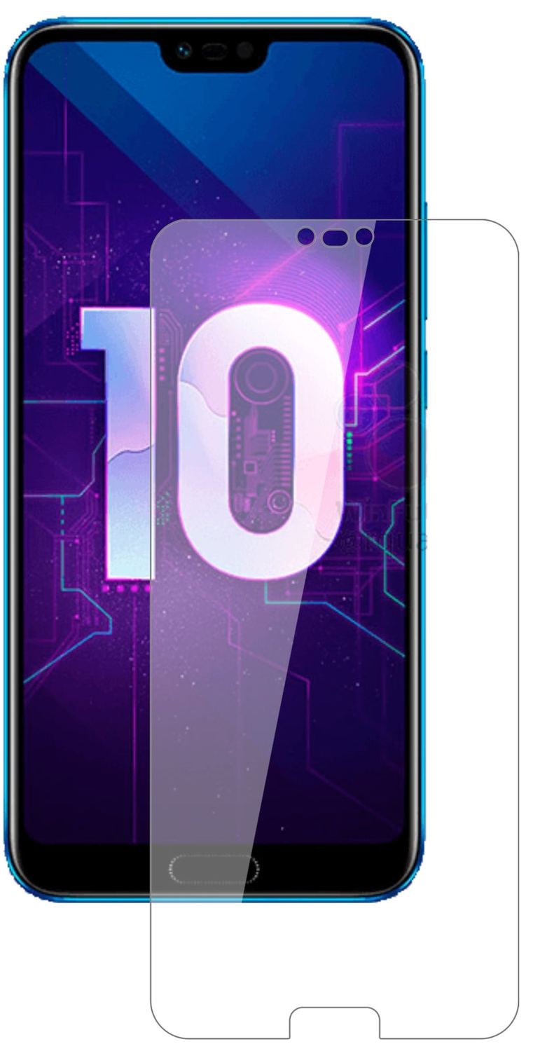 HuaweiHonor 10 mit aufgebrachter dipos Flex Schutzfolie, glasklare Darstellung ohne Einschränkungen