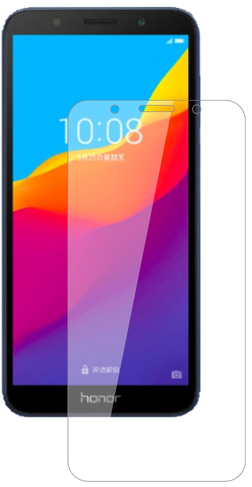 Honor7 play mit aufgebrachter dipos Flex Schutzfolie, glasklare Darstellung ohne Einschränkungen