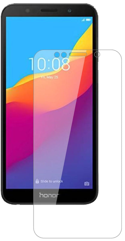 Honor7S 51092MPY mit aufgebrachter dipos Flex Schutzfolie, glasklare Darstellung ohne Einschränkungen