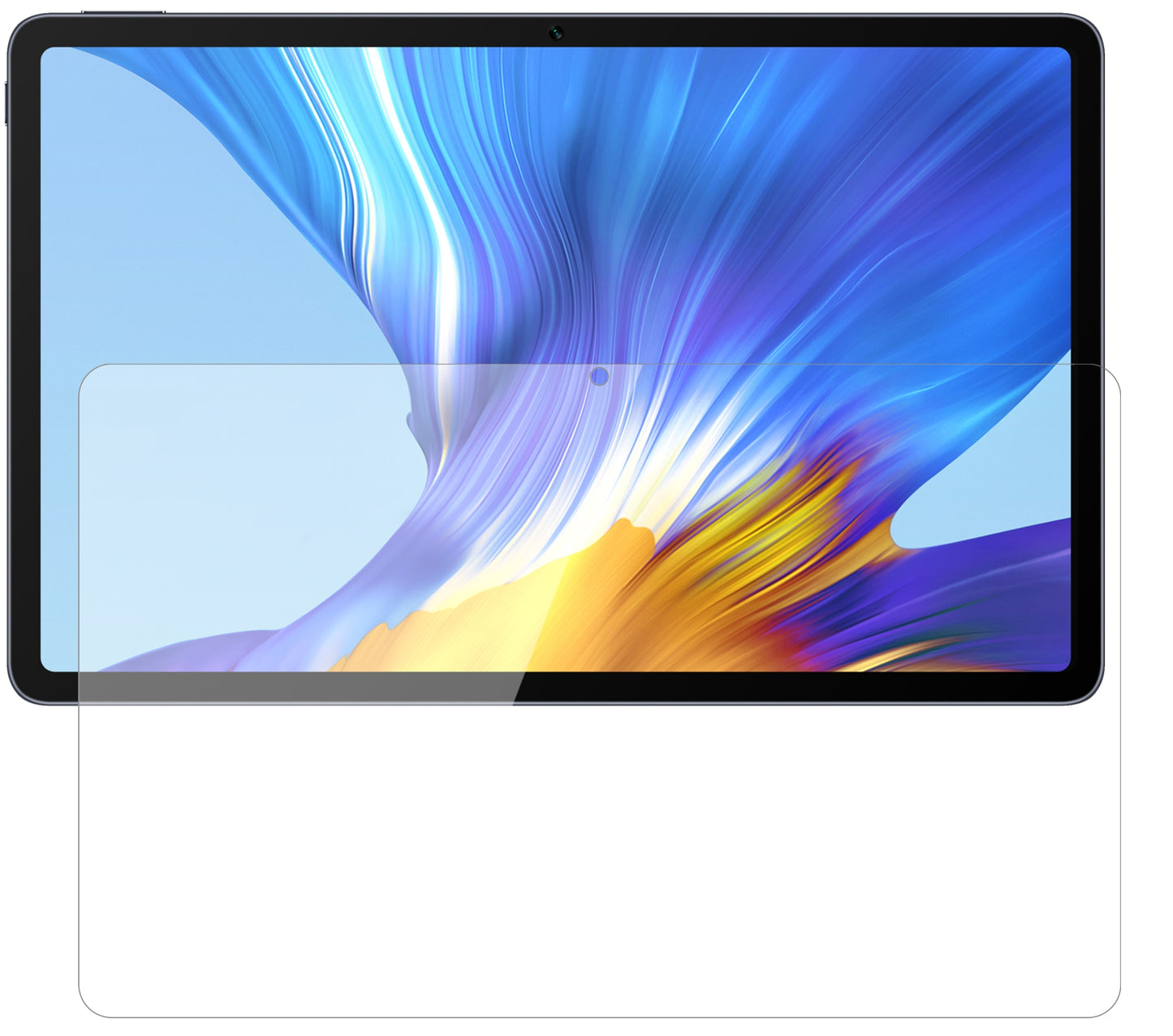 HonorV6 5G mit aufgebrachter dipos Flex Schutzfolie, glasklare Darstellung ohne Einschränkungen