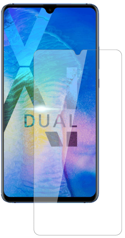 HuaweiMate 20 X 5G mit aufgebrachter dipos Flex Schutzfolie, glasklare Darstellung ohne Einschränkungen