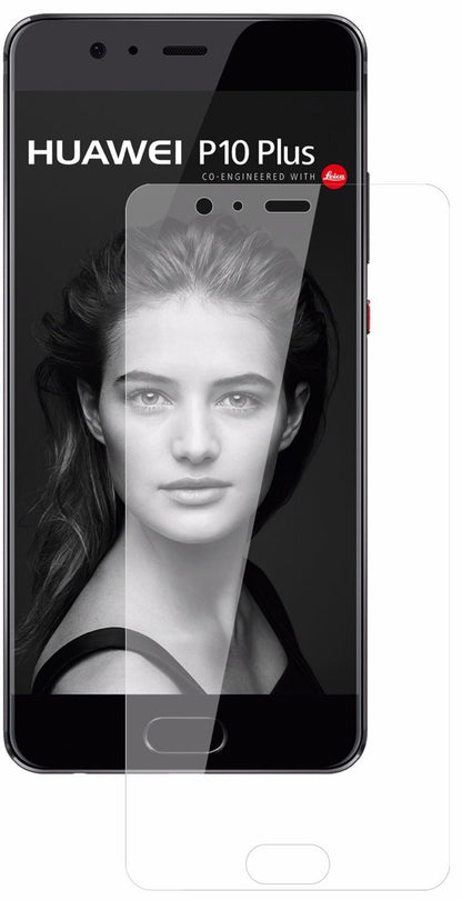 HuaweiP10 Plus mit aufgebrachter dipos Flex Schutzfolie, glasklare Darstellung ohne Einschränkungen