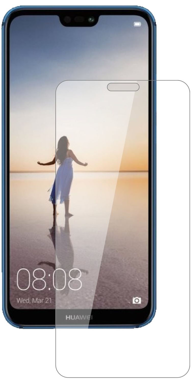 HuaweiP20 Lite mit aufgebrachter dipos Flex Schutzfolie, glasklare Darstellung ohne Einschränkungen