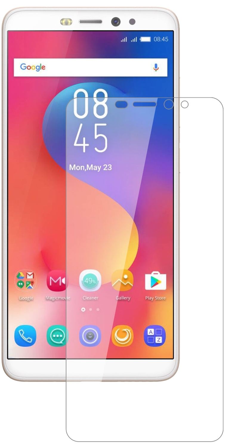 InfinixHot S3 mit aufgebrachter dipos Flex Schutzfolie, glasklare Darstellung ohne Einschränkungen