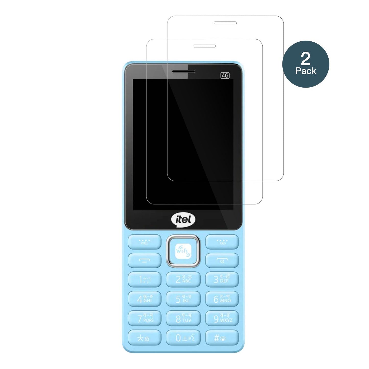 ItelSuper Guru 4G Max mit aufgebrachter dipos Flex Schutzfolie, glasklare Darstellung ohne Einschränkungen