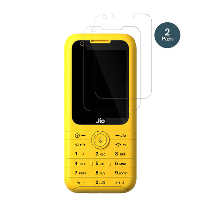 JioPhone Prima 2 mit aufgebrachter dipos Flex Schutzfolie, glasklare Darstellung ohne Einschränkungen