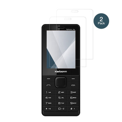KarbonnKphone Joy mit aufgebrachter dipos Flex Schutzfolie, glasklare Darstellung ohne Einschränkungen