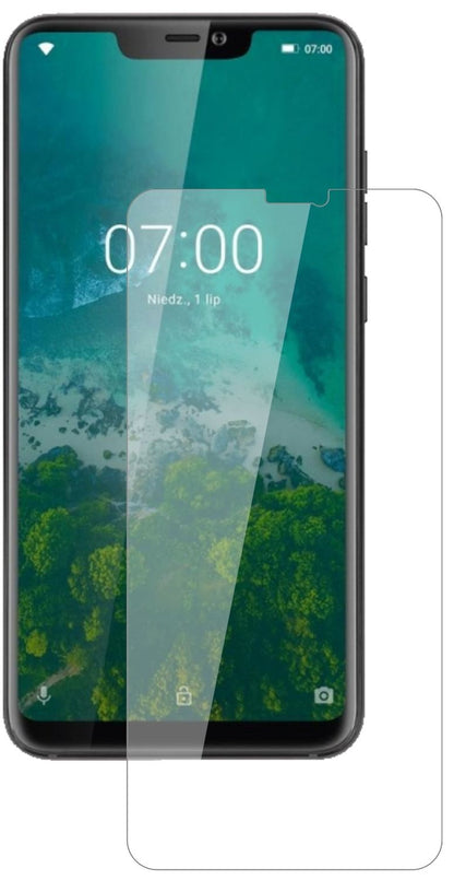 KrugerMatz Smartfon LIVE 7S mit aufgebrachter dipos Flex Schutzfolie, glasklare Darstellung ohne Einschränkungen