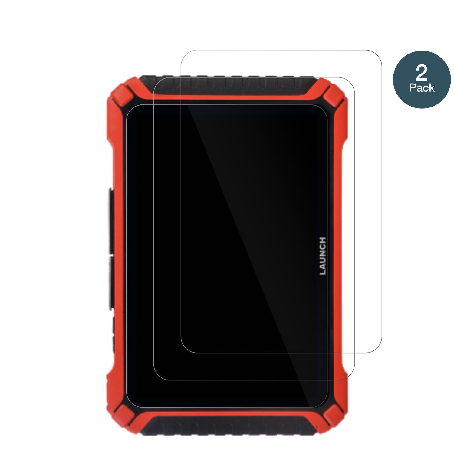 LaunchX-431 Pad IX mit aufgebrachter dipos Flex Schutzfolie, glasklare Darstellung ohne Einschränkungen