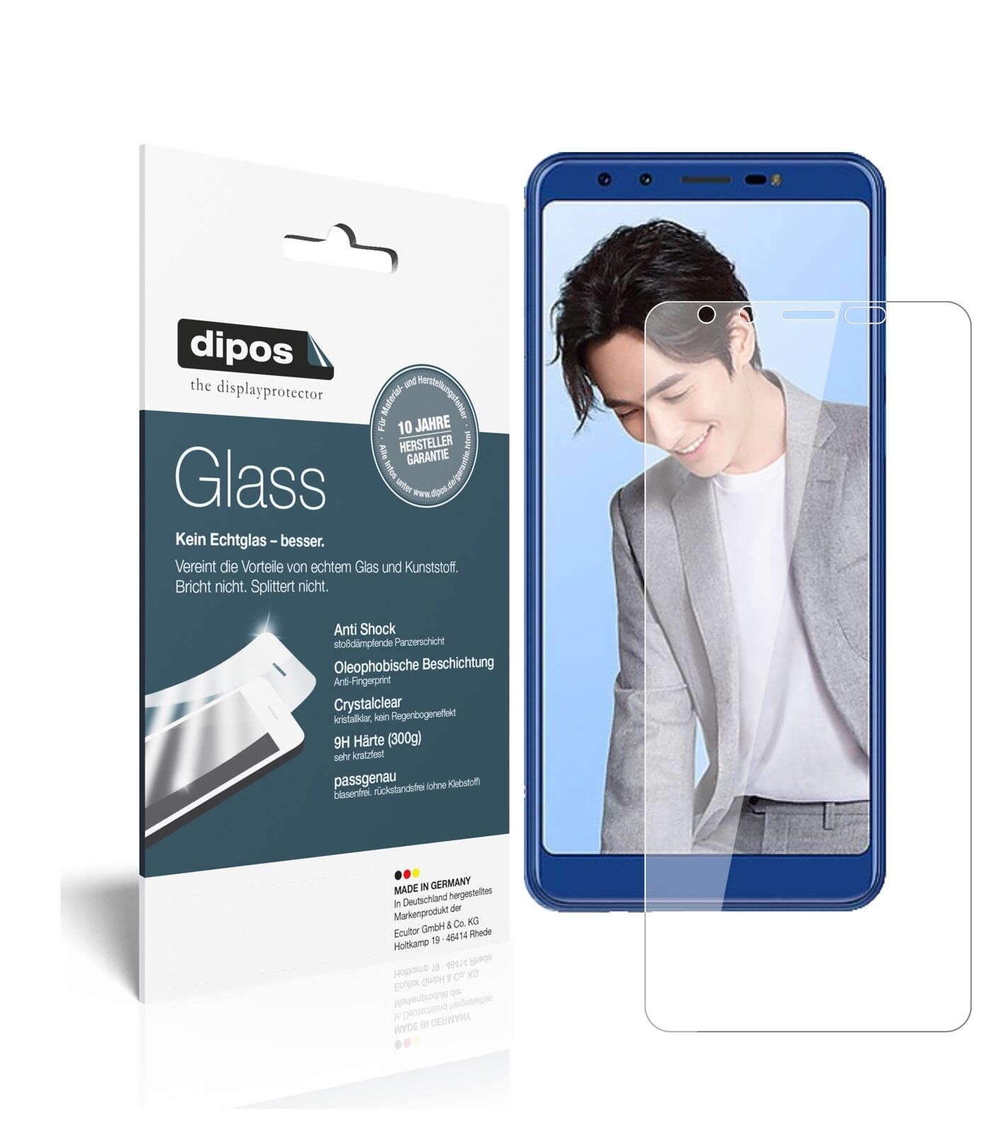LenovoK5s mit aufgebrachter dipos Flex Schutzfolie, glasklare Darstellung ohne Einschränkungen