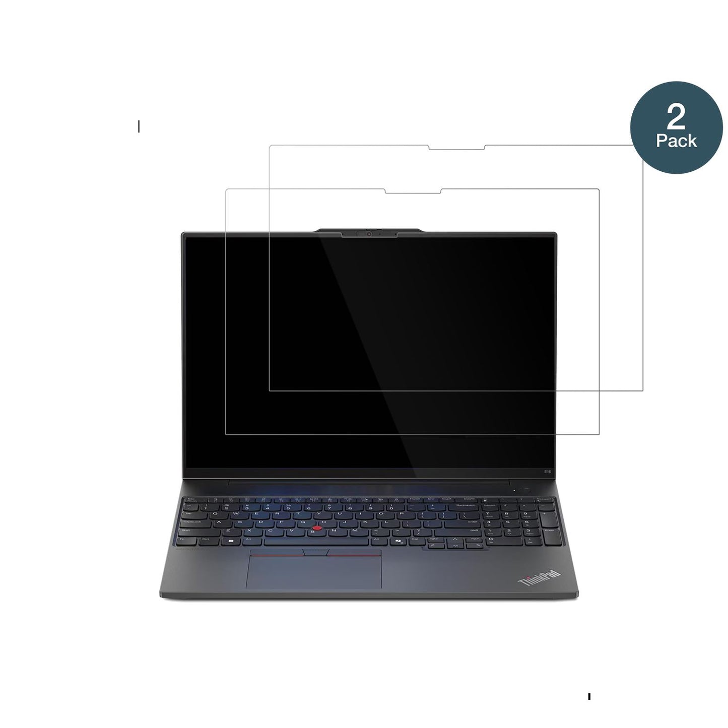 LenovoThinkpad E16 Gen 2 mit aufgebrachter dipos Flex Schutzfolie, glasklare Darstellung ohne Einschränkungen