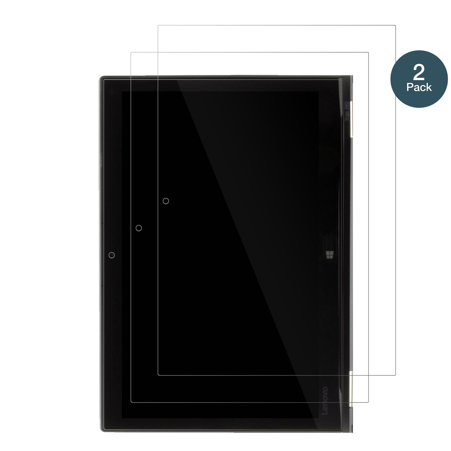 LenovoThinkpad Yoga 260 mit aufgebrachter dipos Flex Schutzfolie, glasklare Darstellung ohne Einschränkungen