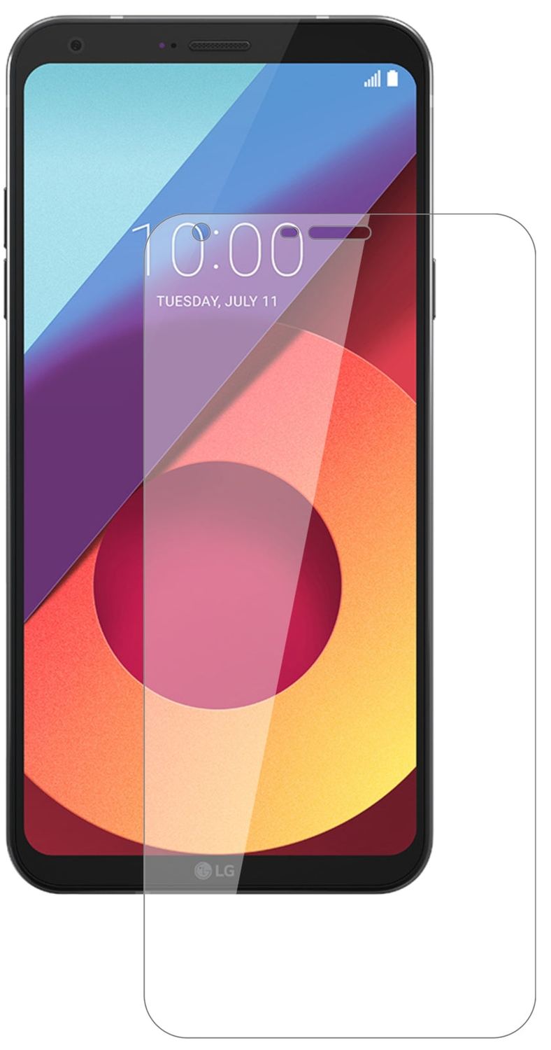 LGQ6 mit aufgebrachter dipos Flex Schutzfolie, glasklare Darstellung ohne Einschränkungen