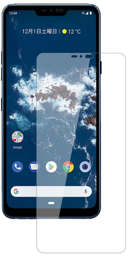 LGX5 Android One mit aufgebrachter dipos Flex Schutzfolie, glasklare Darstellung ohne Einschränkungen