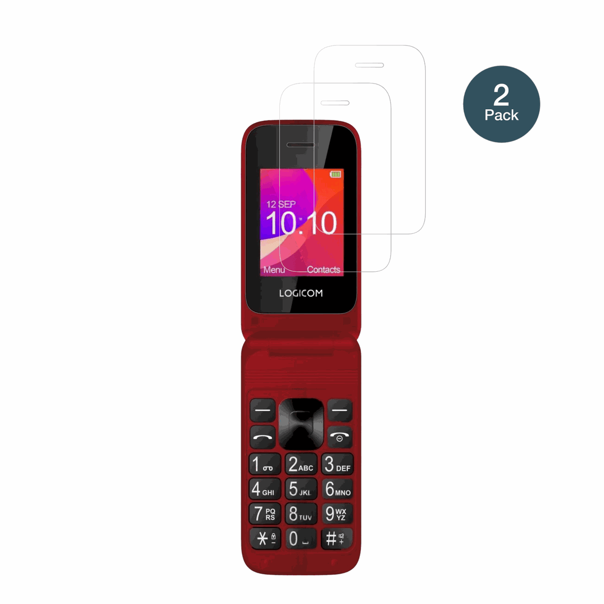 LogicomFleep 190 mit aufgebrachter dipos Flex Schutzfolie, glasklare Darstellung ohne Einschränkungen