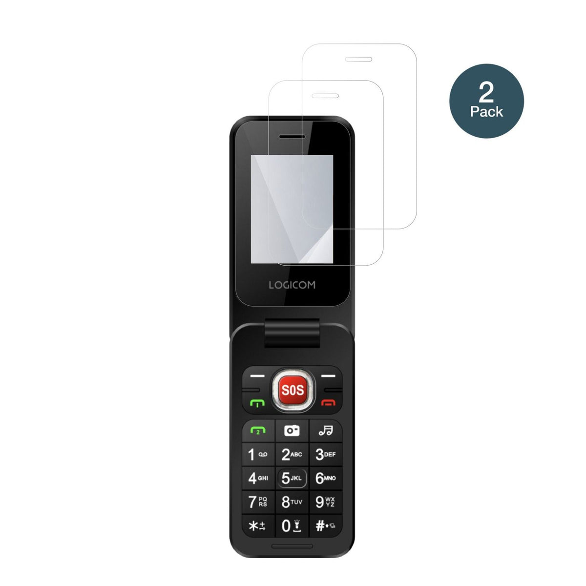 LogicomFleep S90 mit aufgebrachter dipos Flex Schutzfolie, glasklare Darstellung ohne Einschränkungen