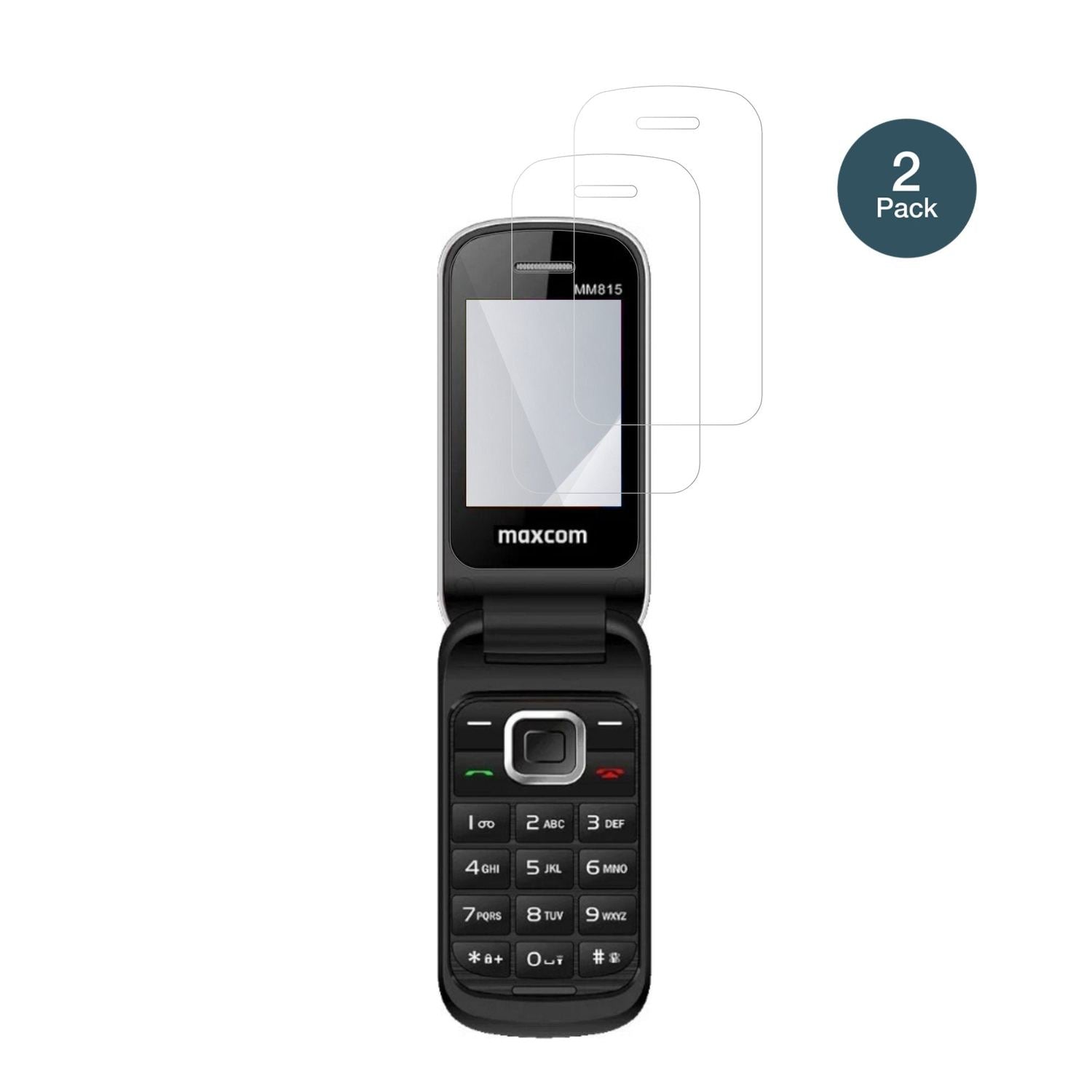 MaxComComfort MM815 mit aufgebrachter dipos Flex Schutzfolie, glasklare Darstellung ohne Einschränkungen