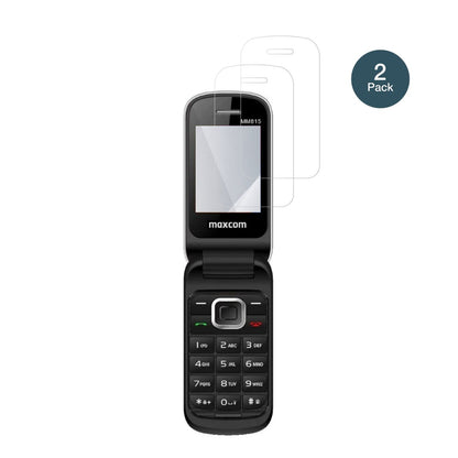 MaxComComfort MM815 mit aufgebrachter dipos Flex Schutzfolie, glasklare Darstellung ohne Einschränkungen