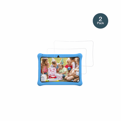 MenghuKids Tablet 10.1 mit aufgebrachter dipos Flex Schutzfolie, glasklare Darstellung ohne Einschränkungen