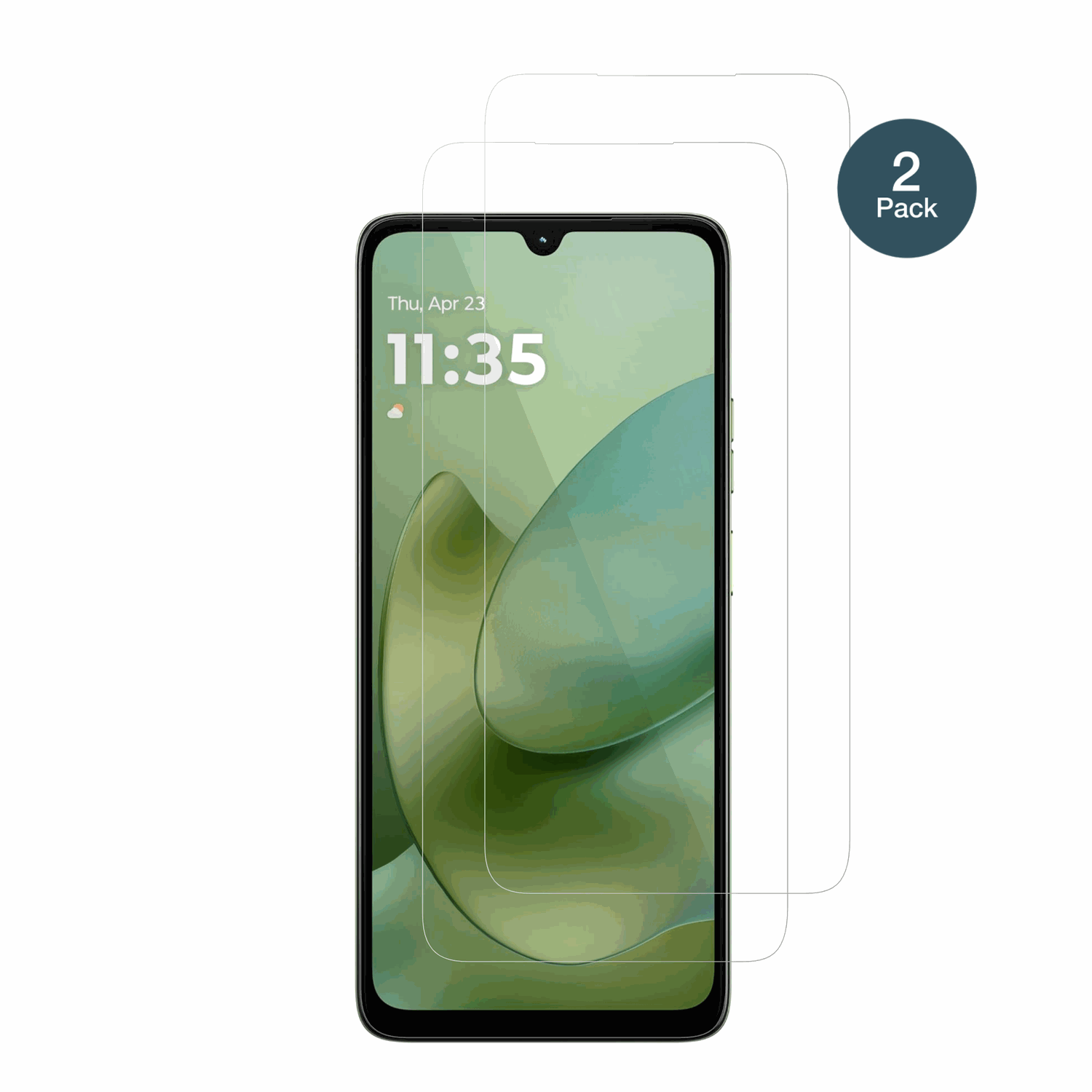 MotorolaMoto G06 mit aufgebrachter dipos Flex Schutzfolie, glasklare Darstellung ohne Einschr�nkungen