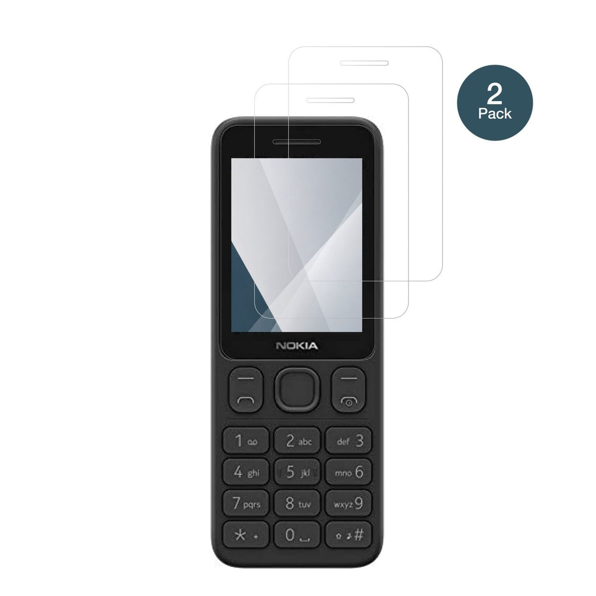 Nokia125 mit aufgebrachter dipos Flex Schutzfolie, glasklare Darstellung ohne Einschränkungen