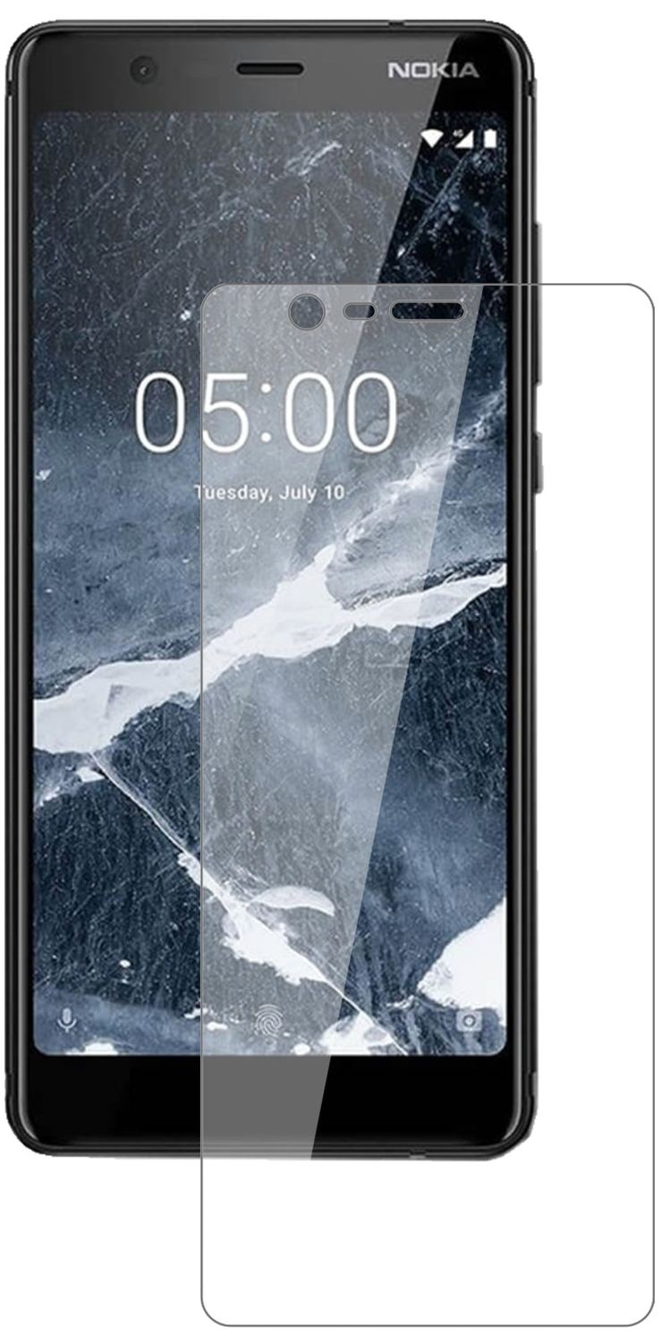 Nokia46027 mit aufgebrachter dipos Flex Schutzfolie, glasklare Darstellung ohne Einschränkungen