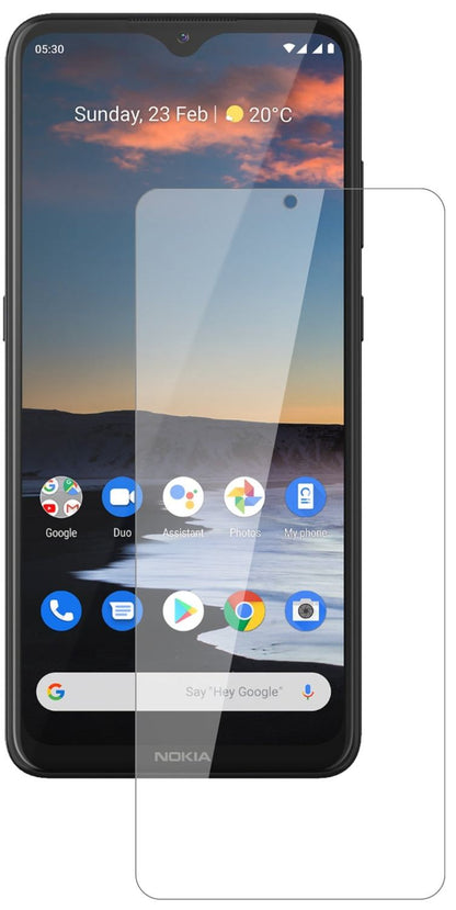 Nokia46086 mit aufgebrachter dipos Flex Schutzfolie, glasklare Darstellung ohne Einschränkungen