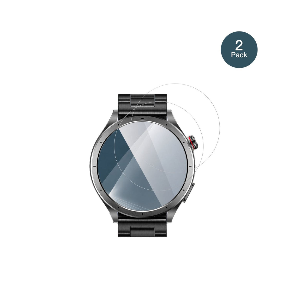 Oliimptek1.53 Zoll Smartwatch mit aufgebrachter dipos Flex Schutzfolie, glasklare Darstellung ohne Einschränkungen