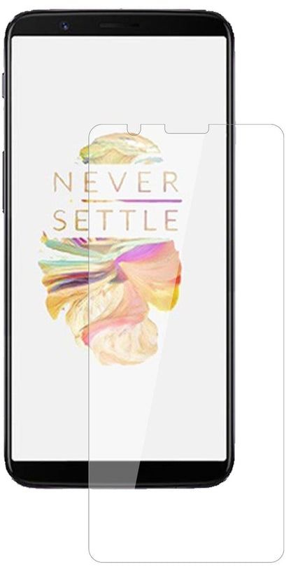 OnePlus5T mit aufgebrachter dipos Flex Schutzfolie, glasklare Darstellung ohne Einschränkungen