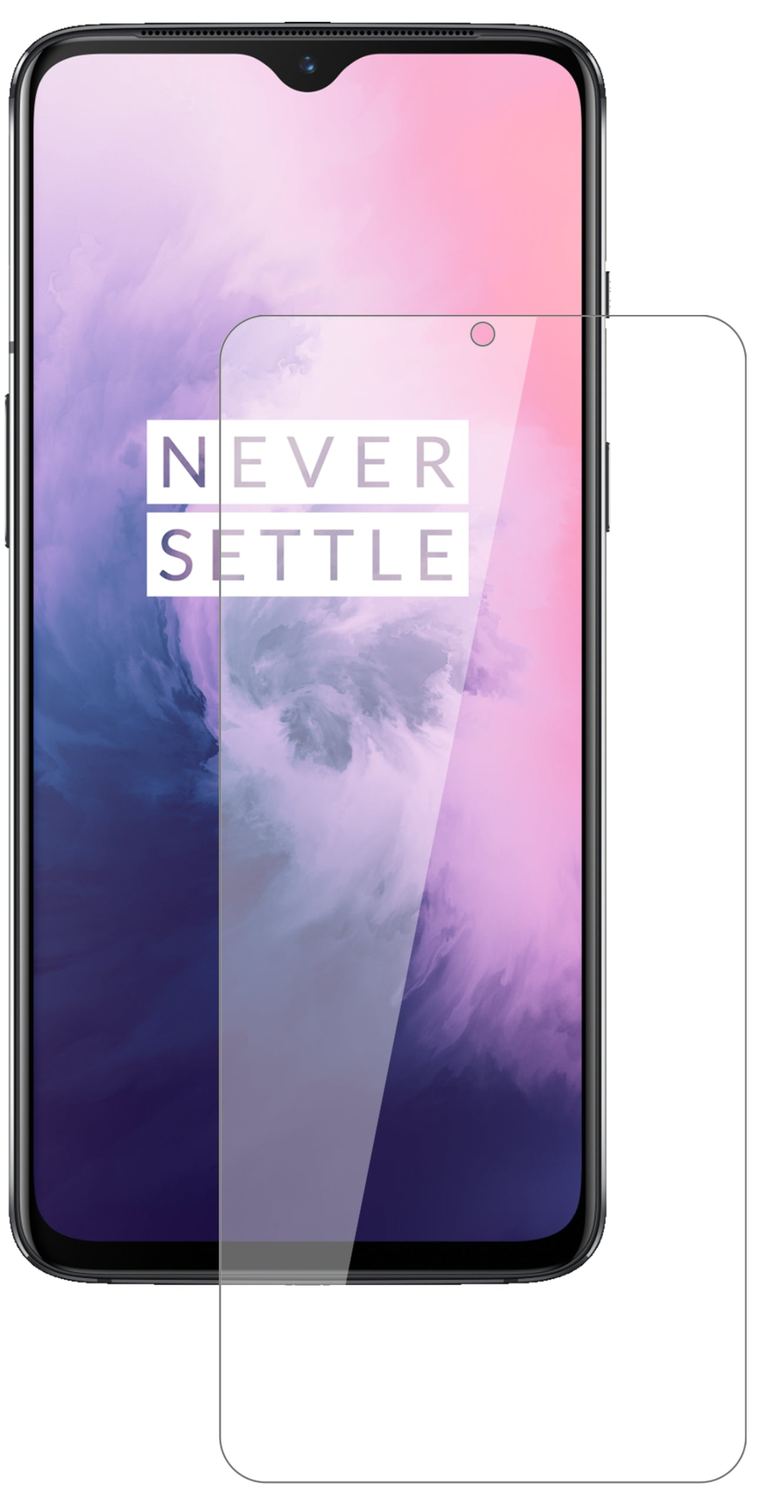 OnePlus7 mit aufgebrachter dipos Flex Schutzfolie, glasklare Darstellung ohne Einschränkungen