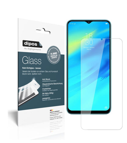 OppoRealme 2 Pro mit aufgebrachter dipos Flex Schutzfolie, glasklare Darstellung ohne Einschränkungen