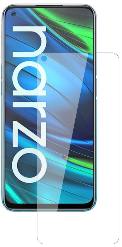 OppoRealme Narzo 20 Pro mit aufgebrachter dipos Flex Schutzfolie, glasklare Darstellung ohne Einschränkungen