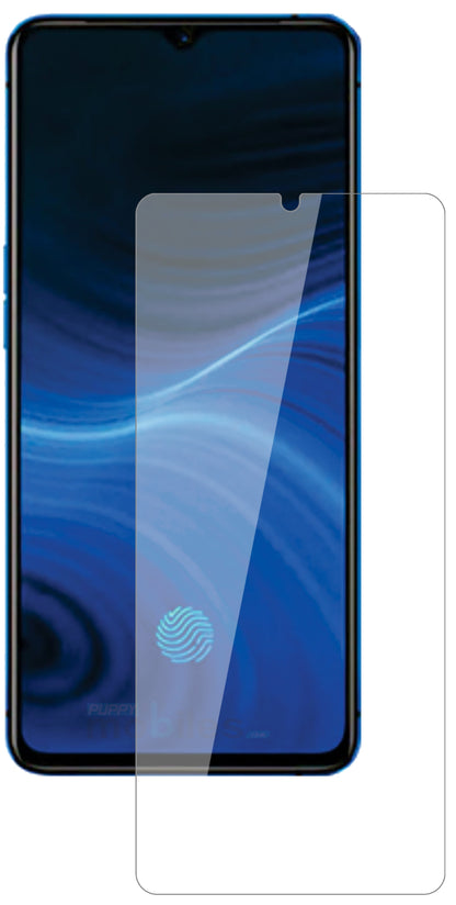 OppoRealme X2 Pro mit aufgebrachter dipos Flex Schutzfolie, glasklare Darstellung ohne Einschränkungen
