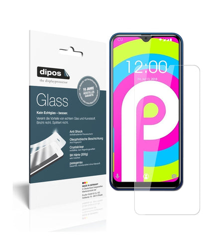 OukitelC 15 Pro mit aufgebrachter dipos Flex Schutzfolie, glasklare Darstellung ohne Einschränkungen